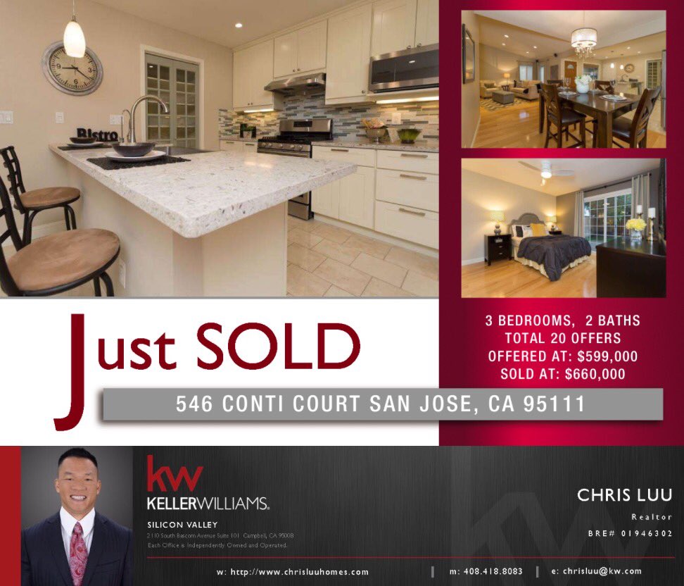 chrisluukw's tweet photo. #JustSold #Sold #AllCash #CloseOfEscrow #1031 #ChrisLuuHomes #SiliconValleyRealEstate #KellerWilliamsSiliconValley #ChrisLuuAndAssociates https://t.co/hP0IHT1eSi