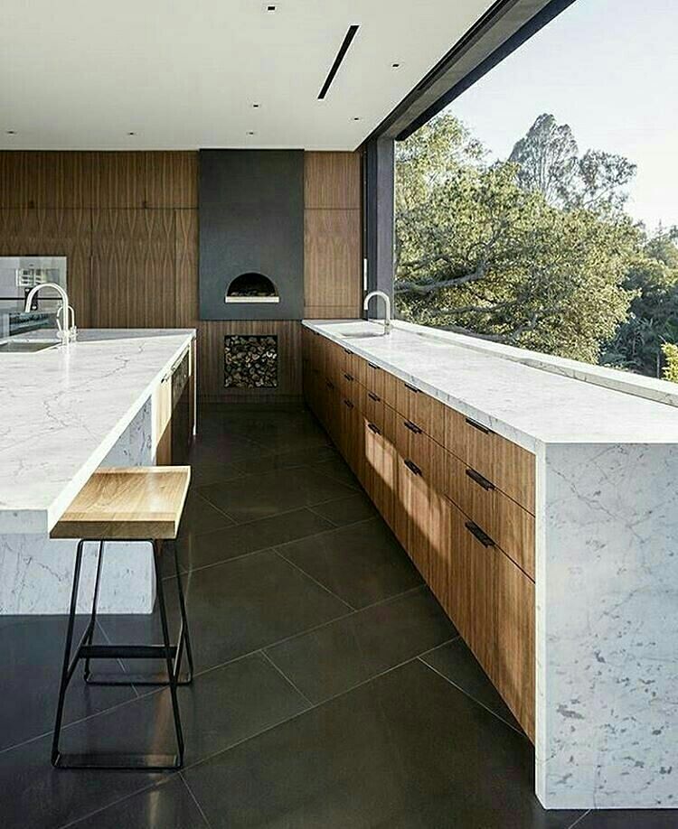 Minimaalchi's tweet photo. Intérieur \ Cuisine

MARBRE BLANC // BOIS // BRIQUE // DALLE &amp; ACIER ANTHRACITE // 

@theluxuryinterior -  Oak Pass House

Californie https://t.co/zy45iwk8A4