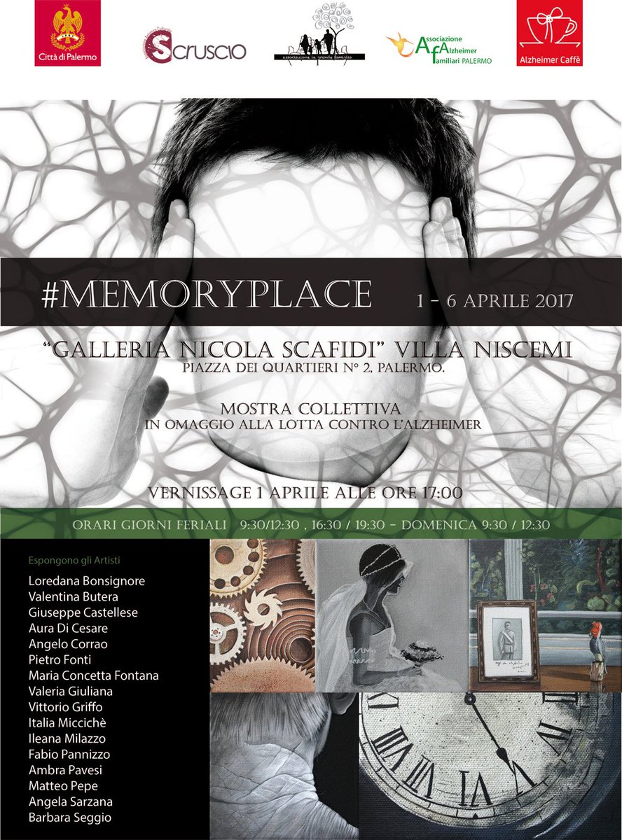 ComunePalermo's tweet photo. #memoryplace
Dall'1 al 6 aprile presso la Galleria Nicola Scafidi di Villa Niscemi
https://t.co/ctGp4g0uRm https://t.co/V4U8r8cV41