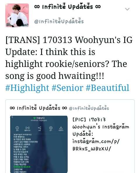 bongbyung's tweet photo. #beastfinite #lightfinite 20
namu promoting HIGHLIGHT(BEAST). he even jokingly said he said whether they are sunbae or junior. i 💝 them sm https://t.co/5RGRRkJzZd