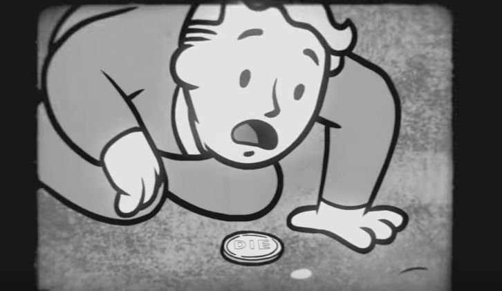 Fallout's tweet photo. LUCK - Heads or Tails? #Fallout4 https://t.co/zkNaOFNCir
