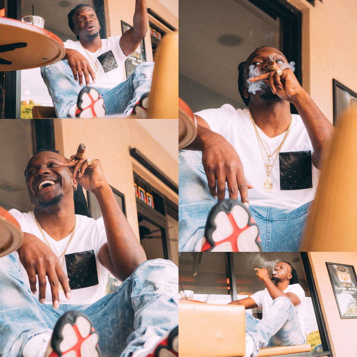 ZokloJean's tweet photo. 📸x @pacmankloud 📍@primecigarboca The tape/album title will be #Zoklo but more 🔥gon drop before then... #backtohaiti #risks #ONEWAY https://t.co/3F95gSpXTk