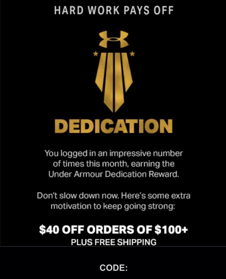 erinckane's tweet photo. @UnderArmour totally rocks! Discount on workout gear for logging my workouts w/ #mapmyrun #Dedication!!! Thank you for the xtra #Motivation! https://t.co/ypmxIN6szw