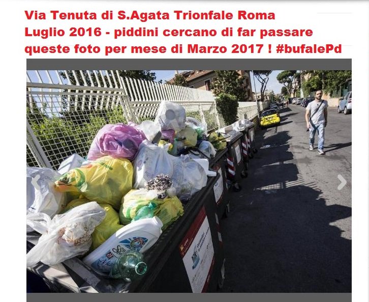 allenatorebis's tweet photo. @Almagesto75 solo  #BUFALEPD ! Ecco un'altra che retwitta  #bufale a go go 
ViaTenutadi.AgataTrionfale #Roma. OGNI COMMENTO A VOI #M5S 
Foto Luglio 👇👇 https://t.co/dXB1GXyl1X