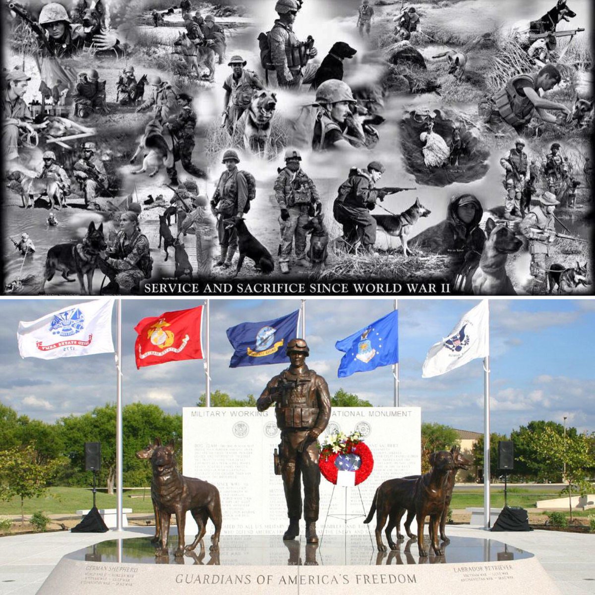 SergeantRex's tweet image. It's #K9VeteransDay! On March 13th, 1942 dogs officially became part of the @DeptofDefense. Thanks to all dog teams service &amp;amp; sacrifice! 🇺🇸
