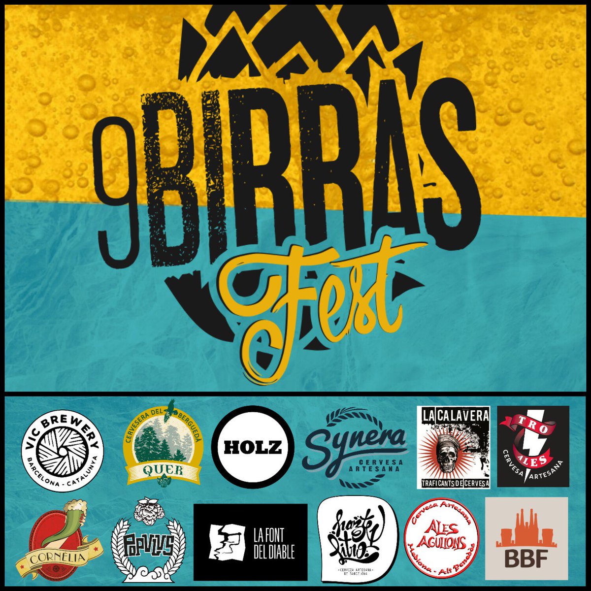 Molt contents de presentar els 12 cervesers que assistiran al #9BirrasFest el 22 d'abril.