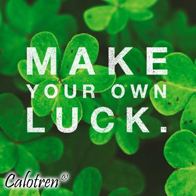 TopWorldDist's tweet image. Make your own luck. #motivationalmonday #toploss #luck