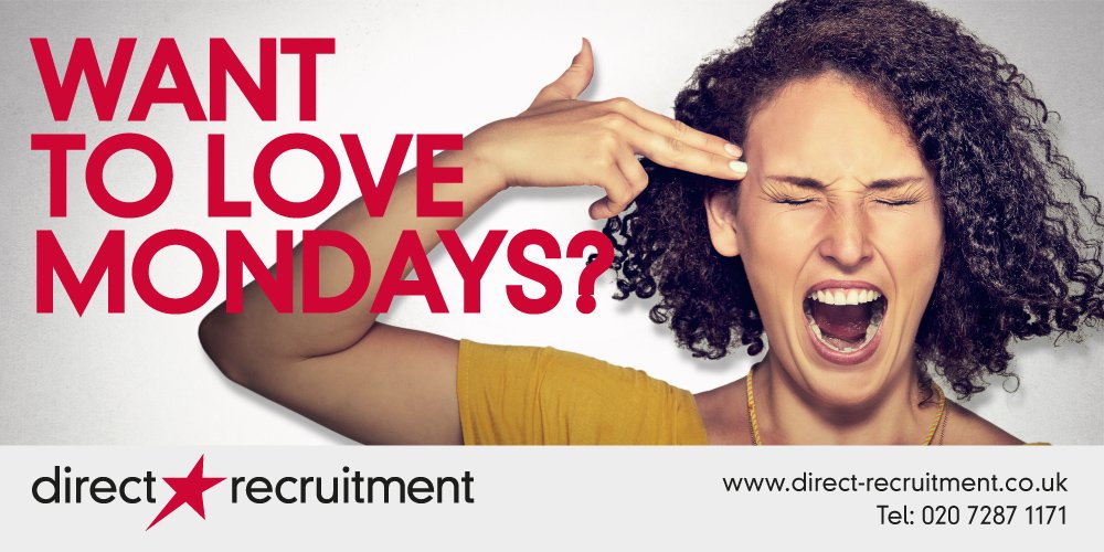 DirectRecruitMe's tweet image. Monday blues?We have lots of exciting opportunities including #dataplanning #accountmanagement #strategydirector #seniorplanner, call today!