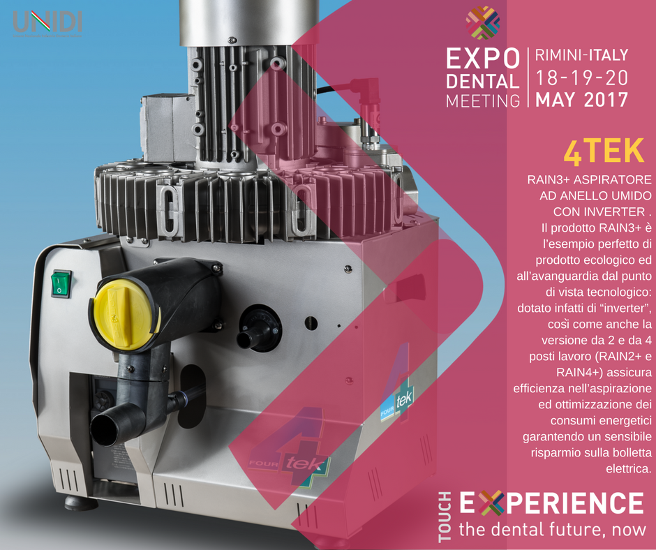 A #ExpodentalMeeting l'innovazione si tocca con mano! Le novità di 4Tek vi aspettano a Rimini dal 18 al 20 maggio 4-tek.it
