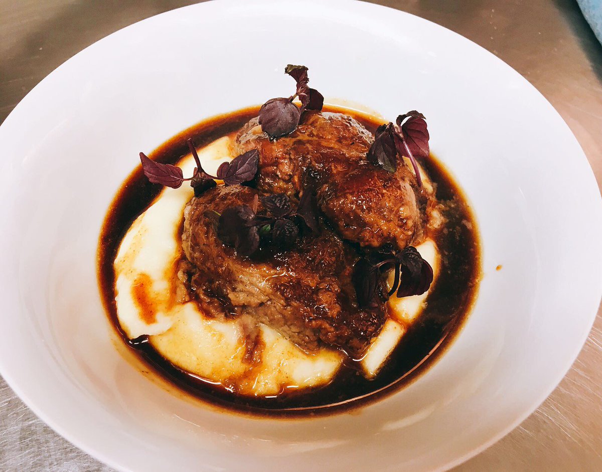 DrakesTabanco's tweet photo. A Drake's classic! Iberico carrilleras with potato puree ad PX sauce! To die for! https://t.co/Fzh8uG72y6