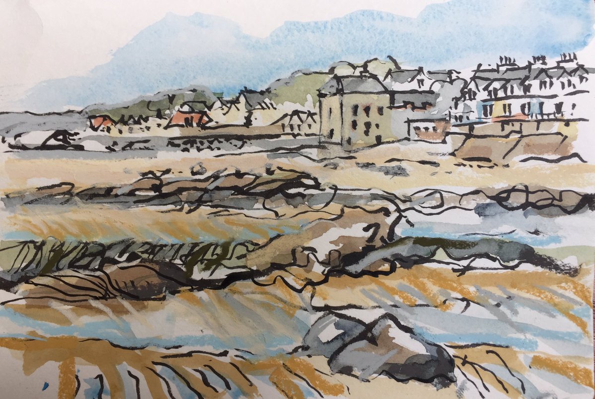 Sketch from this morning looking west along Largo Bay <a href="/welcometofife/">Welcome to Fife</a> <a href="/EastNeukofFife/">East Neuk of Fife</a> #lowerlargo #fife