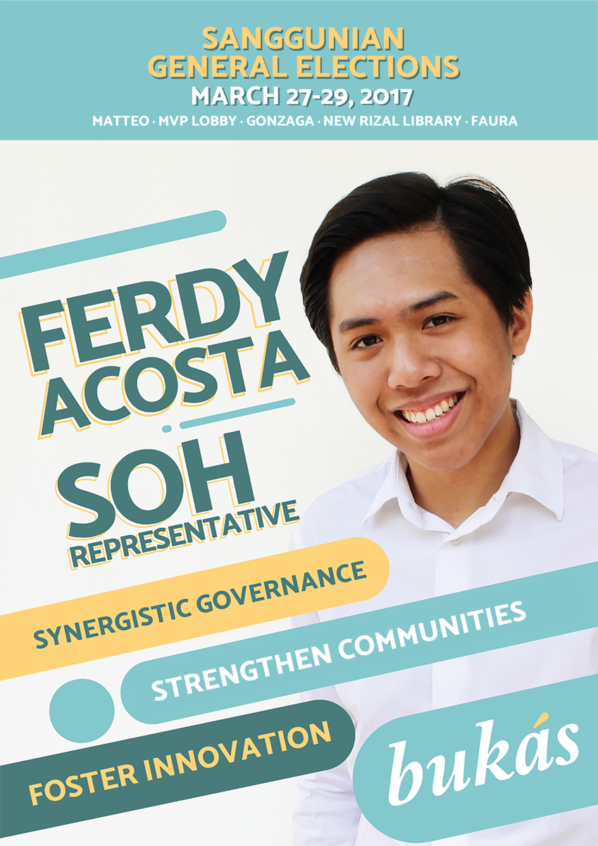 BukasADMU's tweet photo. #YakapinAngBukas with Ferdy Acosta! https://t.co/eLcjJniSe9

2017 Sanggunian General Elections
March 27-29, 2017 https://t.co/Zp2KEUmhfi