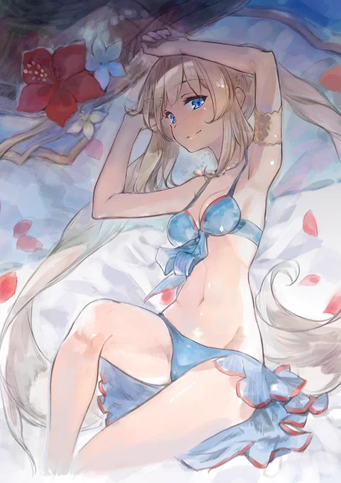 水着マリーちゃんカンスト記念らくがき!
#FateGO #FGO 