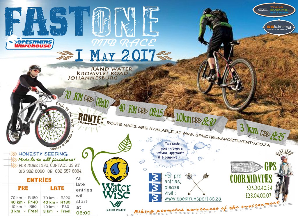 Entries open for the Winter fast one mtb, checkout spectrumsport.co.za