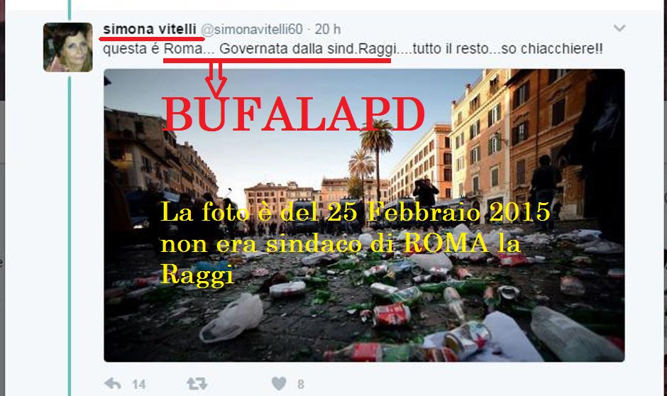 allenatorebis's tweet photo. #BufalePD 💩
Gente che posta foto di #Roma  2015 dopo scontri con Feyenoord, per attacare giunta #M5S
Non era #Sindaco #Raggi ma #Marino #Pd https://t.co/f0WQBL2qRf
