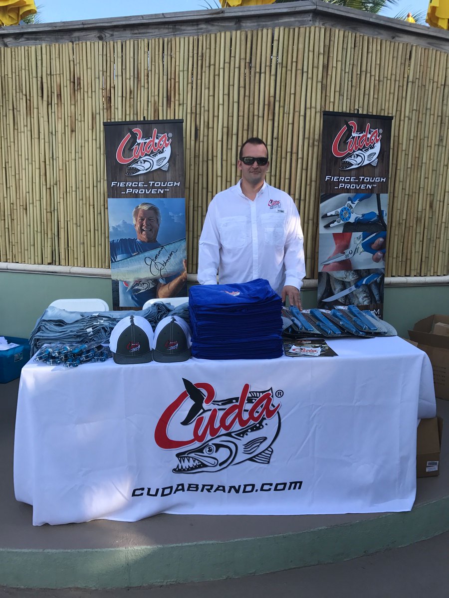 Mike Donigian, VP of Sales, repping Cuda Brand at Saturday night's awards ceremony. What a great weekend at @jjfishweek!