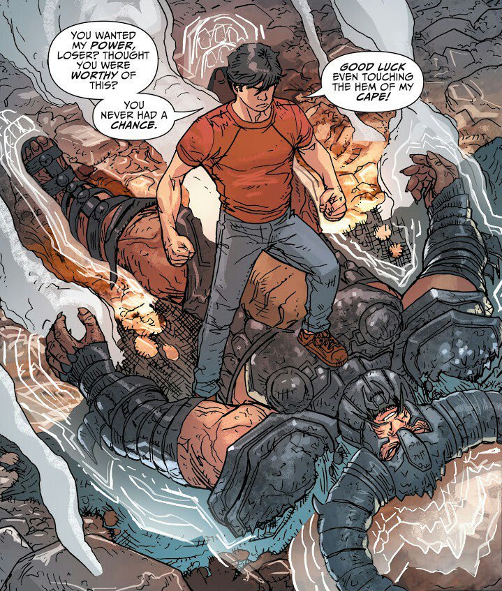 Zonuz_'s tweet photo. Captain Marvel bests 1st New God of Evil @YugaKhan_. Marvel steals Khan's power and adds it to the  SHAZAM Gods granting him his abilities. https://t.co/FTgD1zvSCZ