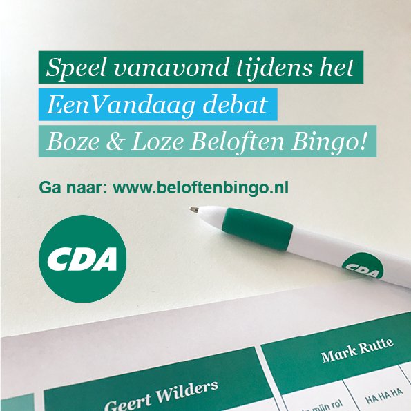 cdavandaag's tweet photo. Sla debat Rutte-Wilders gerust over. Wat ze zeggen is al bekend.
Kijk je toch? Speel mee met #bozelozebeloftenbingo: https://t.co/LV2nFZq6py https://t.co/BA5m7Fzzs5