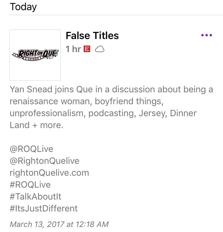 ROQLive's tweet photo. #FalseTitles episode w/ @yanblaze search, listen, subscribe, review, share. #ILoveDinner #TalkAboutIt #ROQLive https://t.co/bFafslYQWJ
