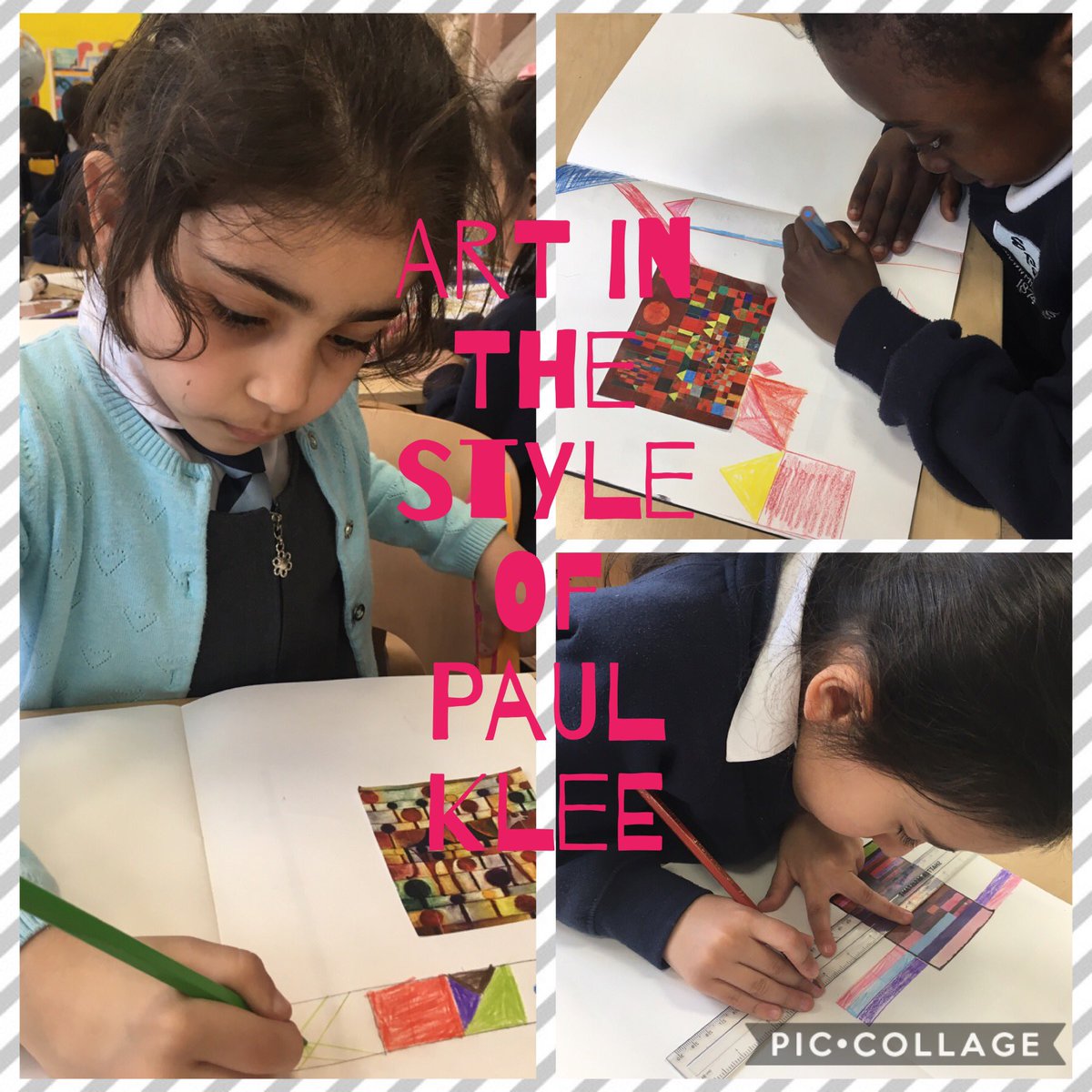 Year 1 are creating pictures in the style of Paul Klee this afternoon #ks1art