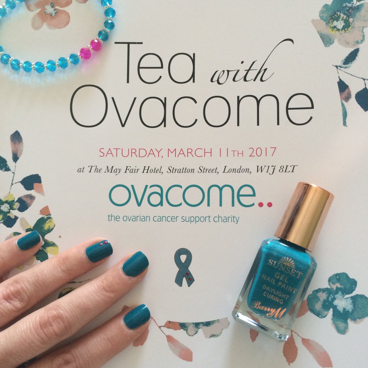 rose11en's tweet photo. Loving my @BarryMCosmetics #tealtips manicure applied by lovely Martella backstage @TeaWithOvacome https://t.co/q4KWMAEiNl