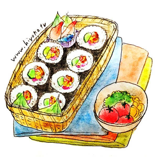 陽菜ひよ子 Hina Hiyoko على تويتر 海苔巻き弁当 Norimaki Lunch Box Sketch Illustration Watercolor イラスト イラストレーター 水彩画 食べ物 寿司 絵日記 絵描きさんと繋がりたい 陽菜ひよ子 T Co Dvfte0pxpx T Co Gvxyuzj75d