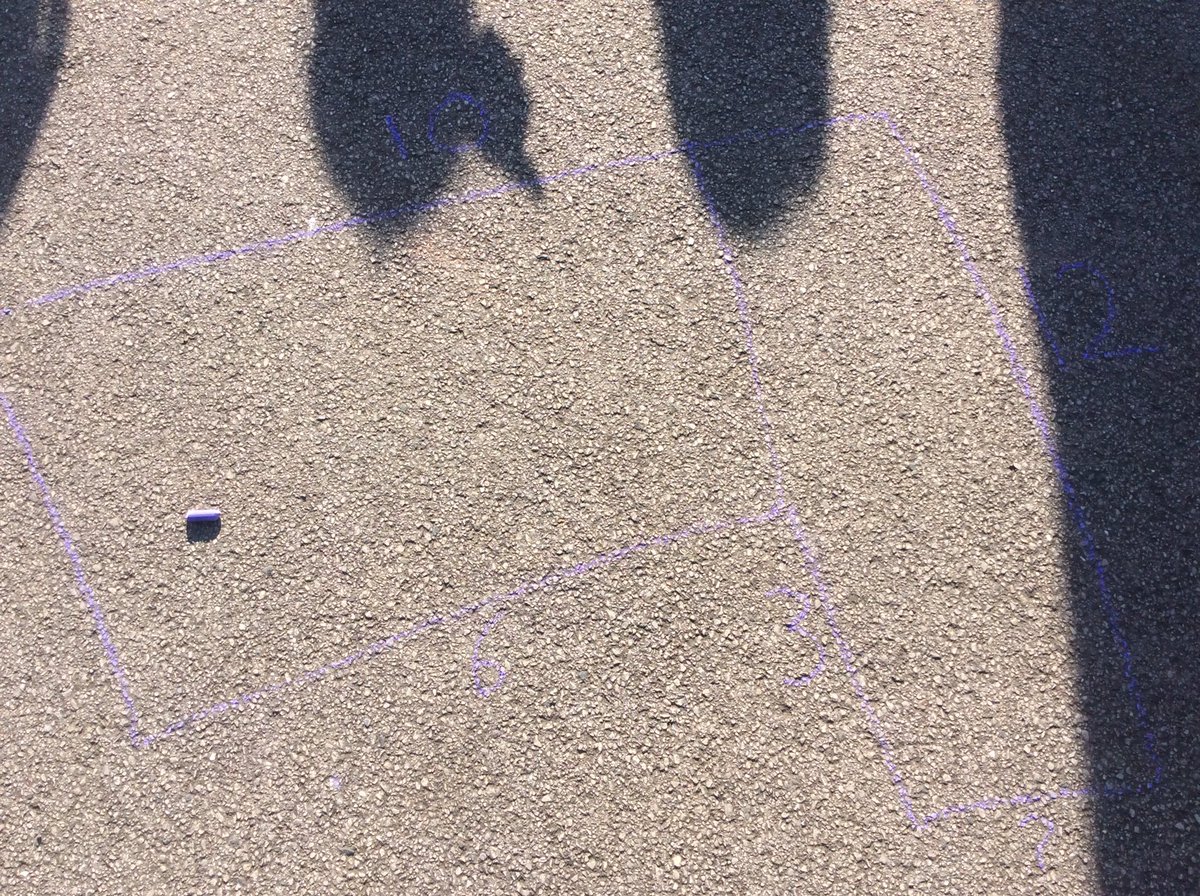 fossclass's tweet photo. @humberclass have been exploring the perimeter of composite shapes outside using chalk! https://t.co/z6IGJmZt5o