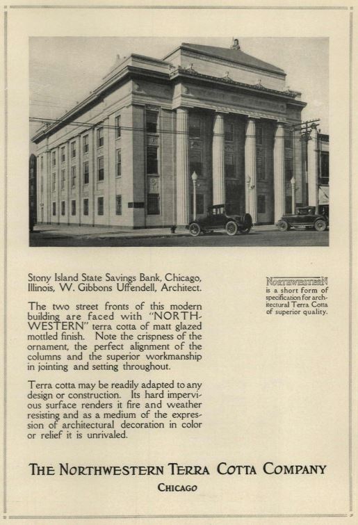 1924 ad in Pencil Points magazine. Building is now Stony Island Arts Bank as part of Rebuild Foundation. @rebuildfdn