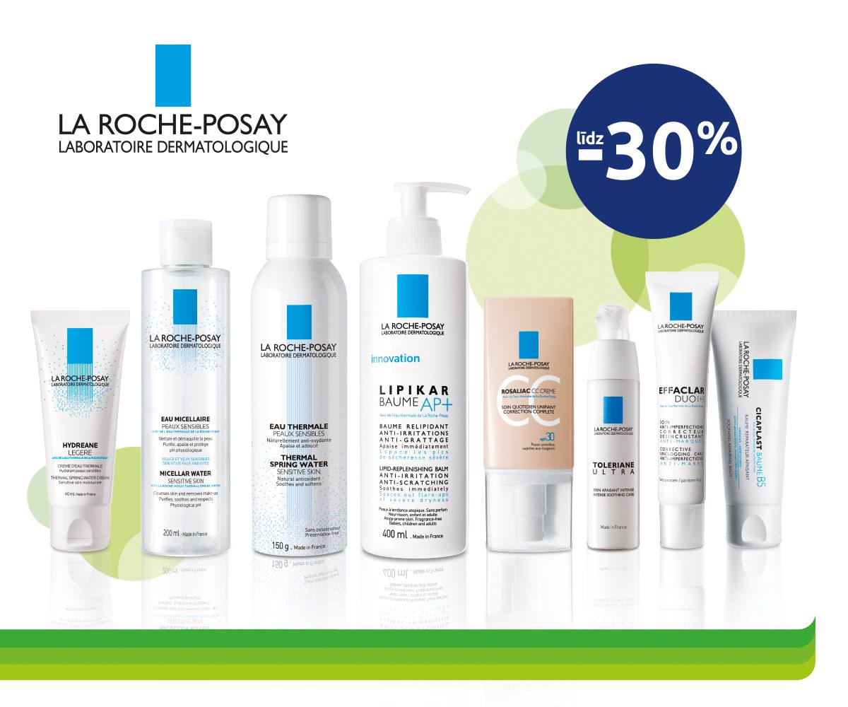 Tikai martā – atlaides visai La Roche-Posay kosmētikai līdz pat 30%!