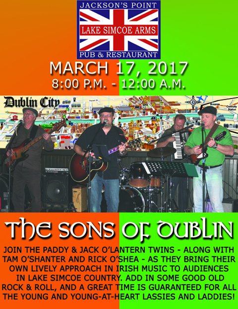 Rick O'Shea, Tam O'Shanter and the O'Lantern Twins (Paddy &amp; Jack) will be making our way from Dublin to the wintry shores of Lake Simcoe