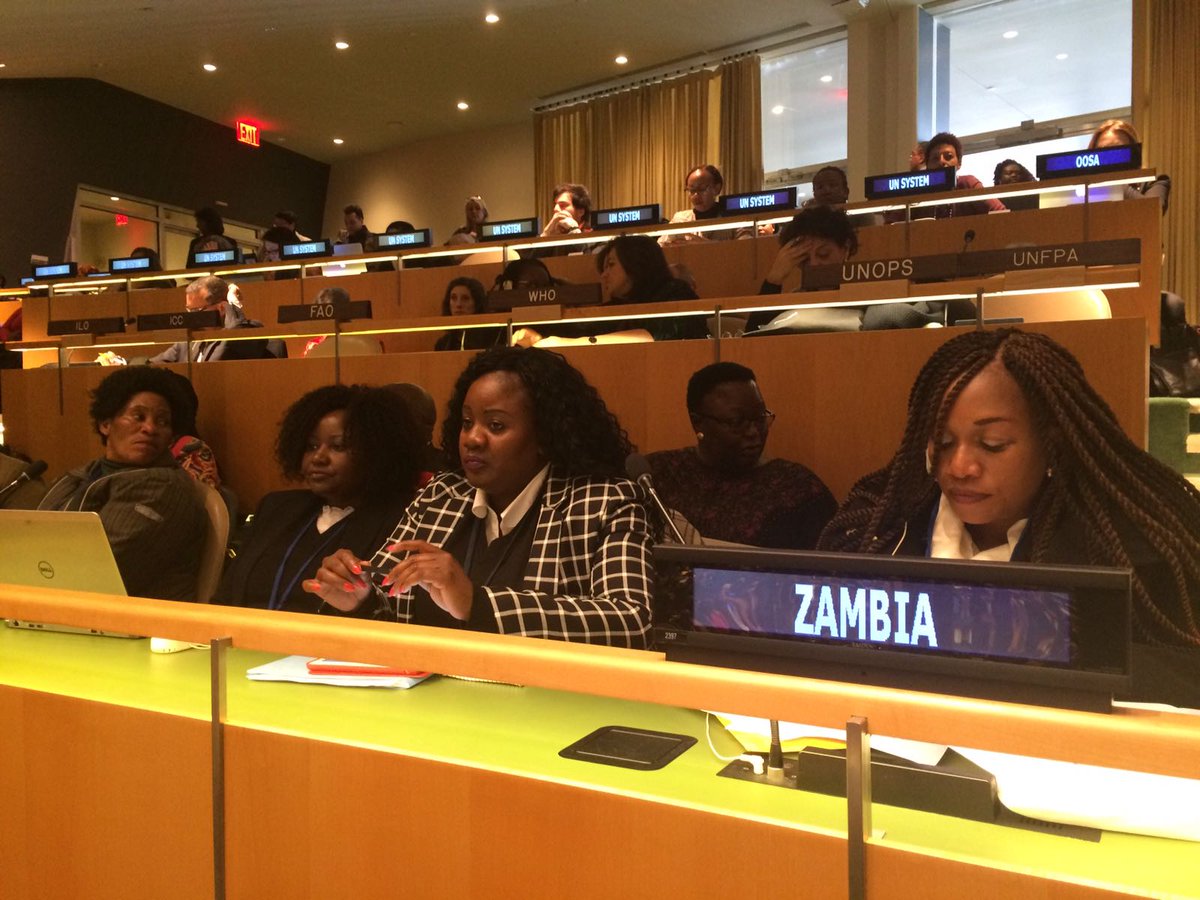 Zambia Gender Minister Hon. Victoria Kalima at 61st Session of the Commission on the Status of Women in @UN General Assembly Hall NY USA