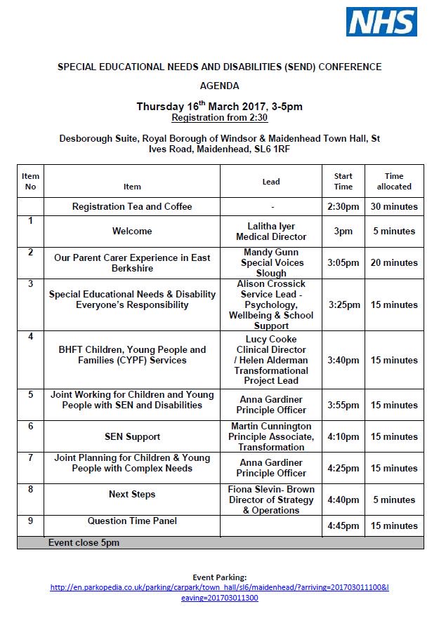 Register for your place for the SEND Conference via eventbrite ow.ly/EZlD309R4OK password march2017 - registration @ 2:30pm not 1:45pm