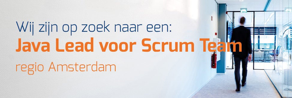 Gave #opdracht voor een #Java Lead voor het Scrum Team. Voor meer info check: bit.ly/2ng14UE #scrum