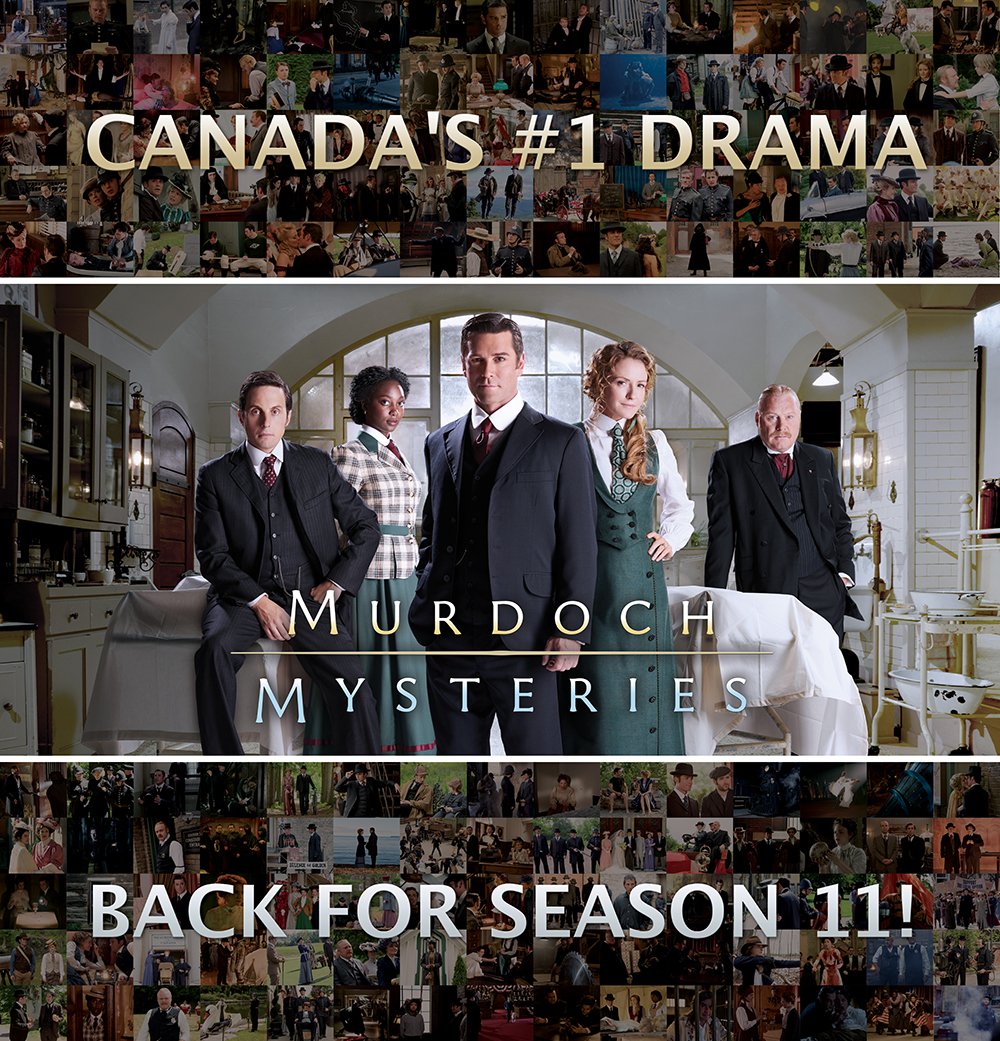 It's official! Canada's number one drama #MurdochMysteries will be back for Season 11 on <a href="/CBC/">CBC</a>!