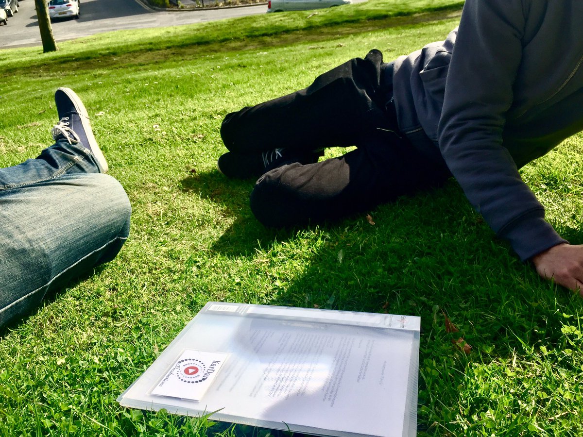 When the sun's out, team KarDar can be found holding company meetings on nearby grassy knolls