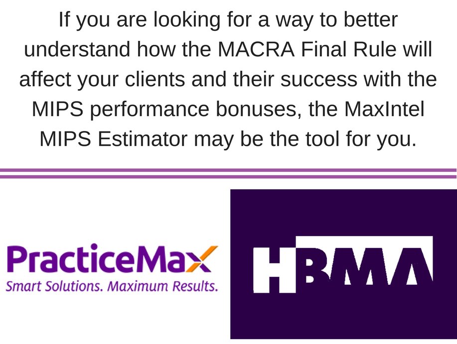 HBMABusiness's tweet image. To access the #MIPS @PracticeMax Calculator, log into your #HBMA member account and visit hbma.org/mips.