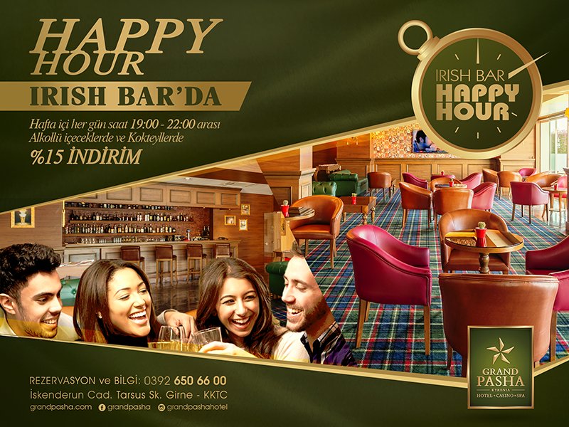 GrandPashaHotel's tweet photo. Hadi arkadaşlarınızı arayın ve bugün Irish Bar’da mutlu anların tadını çıkarın. https://t.co/5Q8OZXOdkj