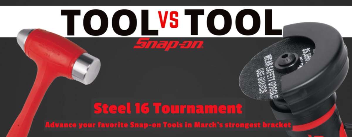 Snapon_Tools's tweet image. Welcome to the Steel 16! brackify.com/bracket/1083/S… Vote to advance your tool of choice to the next round, and continue checking the bracket :)