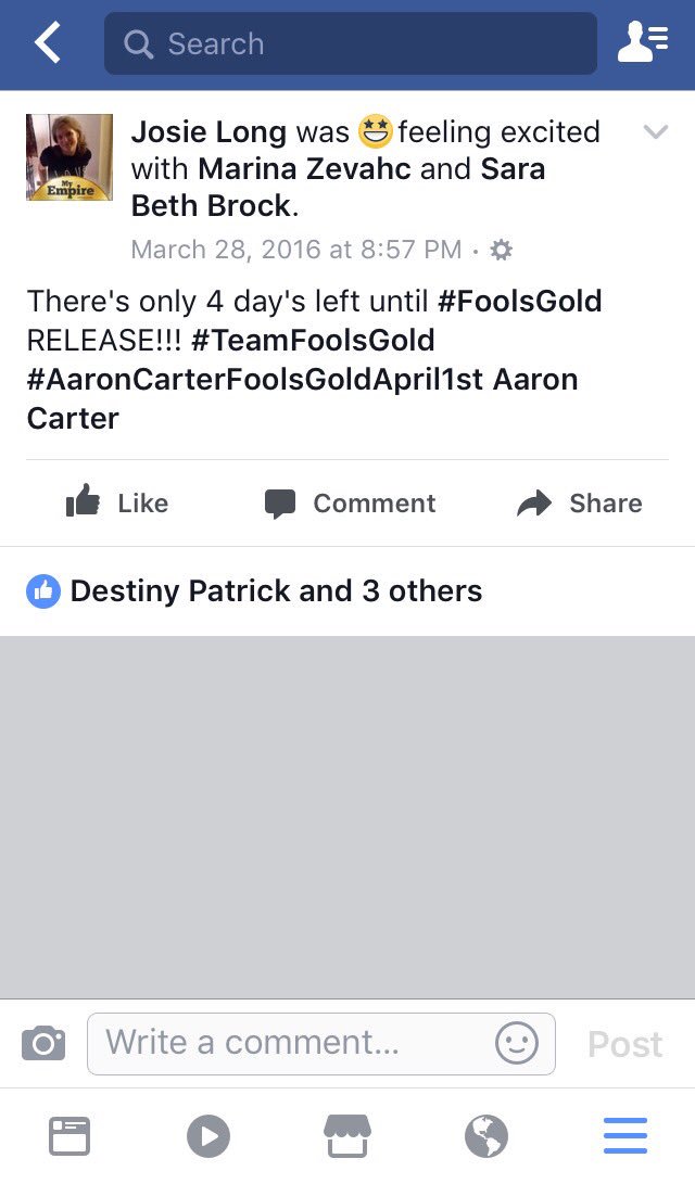 JL071118's tweet photo. @aaroncarter First thing to show up on my Facebook memories! #TeamFoolsGold #AaronCarter #FoolsGold #Support 😍🔥❤️😘 https://t.co/tfc3EUYmF5