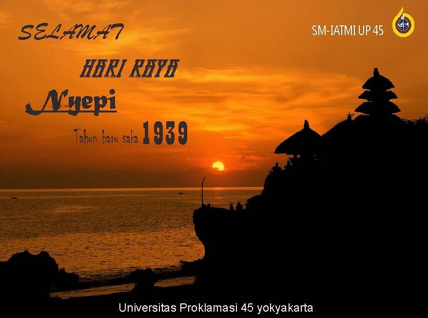 iatmiup45's tweet photo. “Selamat melaksanakan Catur Brata Penyepian”

IATMISMUP45
#EnergicSolidProfessional https://t.co/GHT1DVG2HS