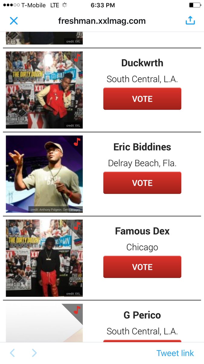FamousDex's tweet photo. Go Vote for Dexter Now plz love y'all tag @XXL https://t.co/QEZEMpEeDV