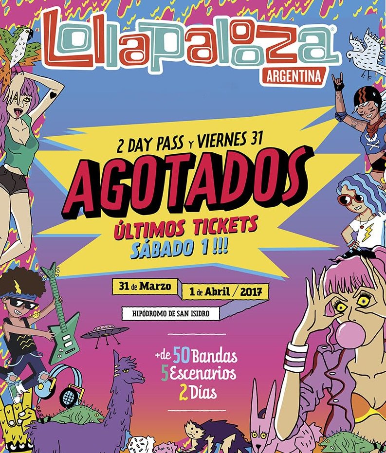 RadioOne1037's tweet photo. #LollaAr Agotados los #TwoDayPass y viernes 31 de marzo 😓Apurate a comprar tus tickets para el sábado 1ro de abril 👉 https://t.co/W4oVO104YF https://t.co/FuxuF4t8Ws
