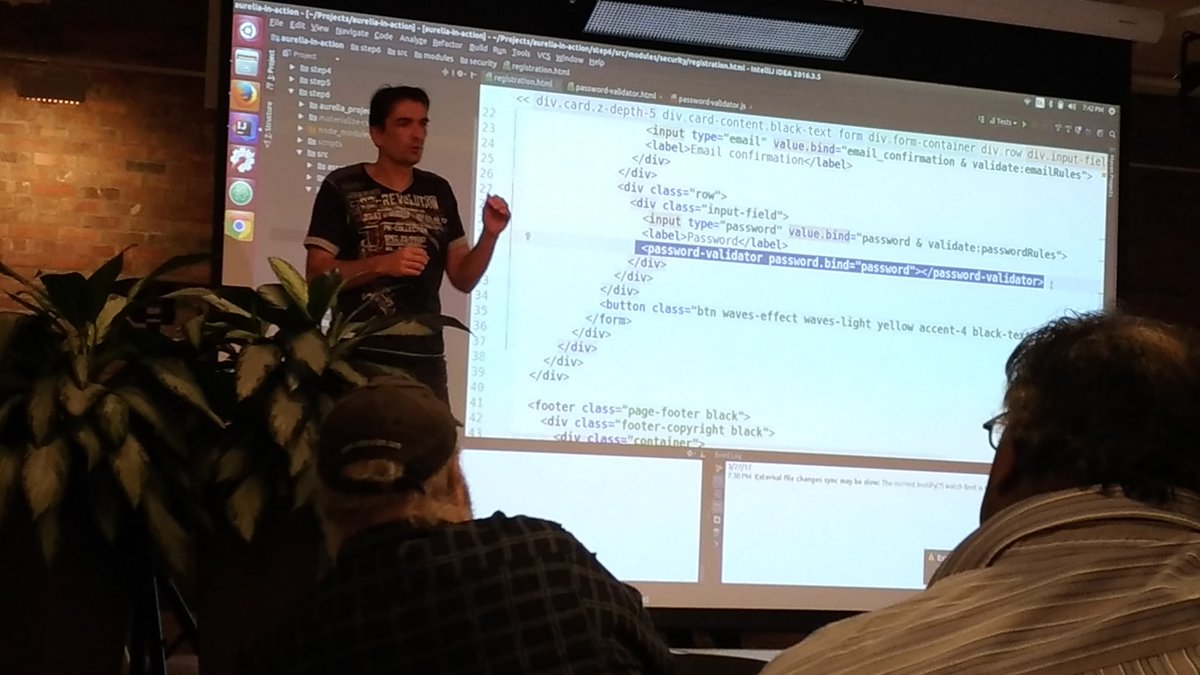 printstacktrace's tweet image. Amazing live coding by @altus34 about aurelia.io and @testatoo at #html5mtl