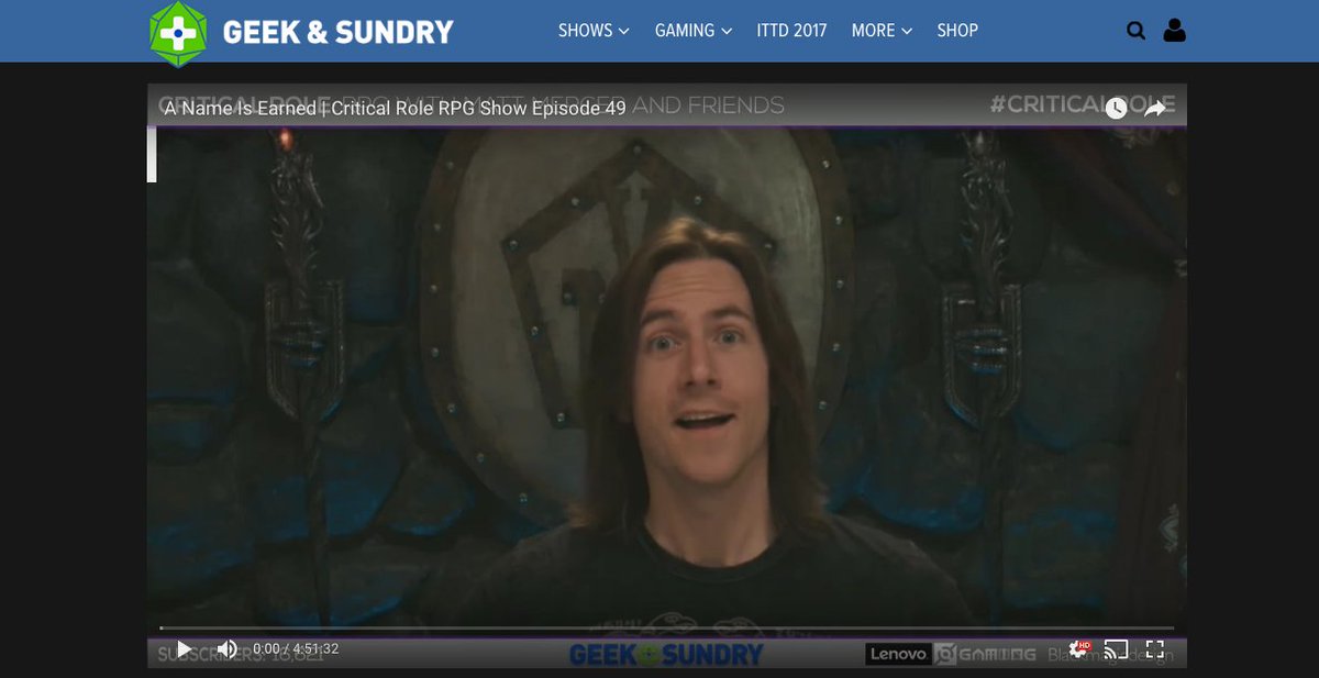 Jonpsybert's tweet photo. @matthewmercer Scrolls back to my other desktop and finds this: 
Ohai there Matt pls calm down
#Criticalrole https://t.co/L6nUEXbzYY