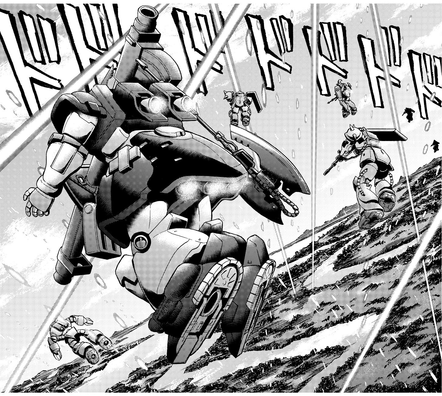Twitter 上的 万乗 大智 哀戦士 のテーマが流れるお馴染みジャブロー降下作戦 アグレッサーではそのシーンは単行本で見られるのは随分先になりそうですが 作画はこのように進めております 今回は特別にその作画の一コマを W ジャブローでは様々な話が展開し