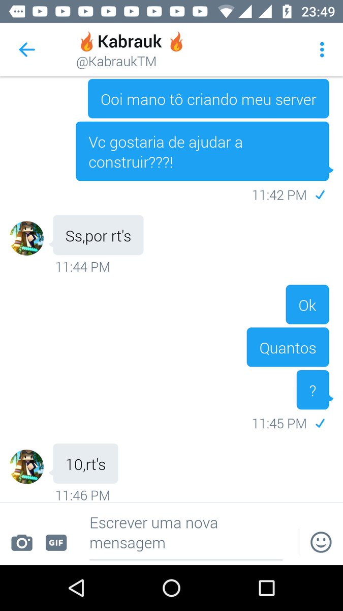 Ramonbdsl's tweet photo. Galera ele falou que se eu conseguir 10 RT ele @KabraukTM  me ajuda nas construções do meu server alguém pode me ajudar dando RT https://t.co/8rOptuof7r