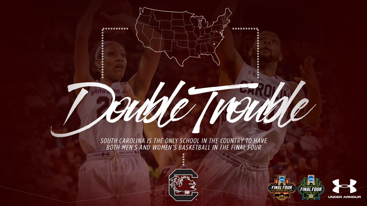 GamecocksOnline's tweet image. South Carolina is the *ONLY* school in the country with both its men's &amp;amp; women's basketball teams in the Final Four!!

#ForeverToThee