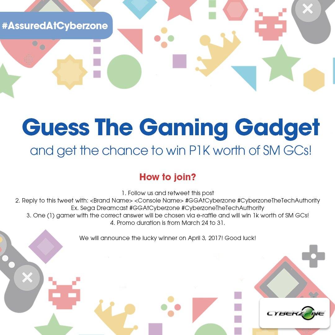smcyberzone's tweet photo. ๐จ#PROMO: Want to #win 1K worth of SM GCs? Just guess the name of this gaming gadget!๐ฎ Make sure to FOLLOW us and RT this post! Good luck!๐ https://t.co/0gAwROfS5G
