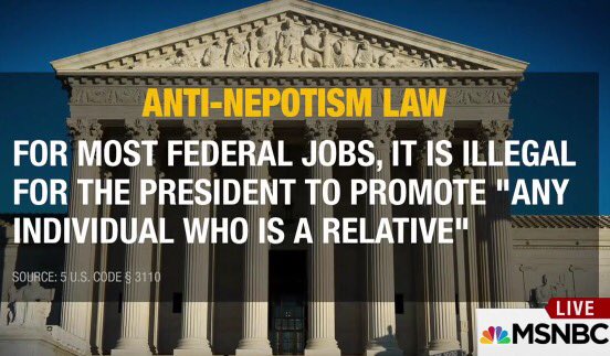 ALittleGumption's tweet photo. The problem with Donald is @IvankaTrump &amp; @jaredkushner #Nepotism #WhyThatWontWork https://t.co/rHeU90WaO5