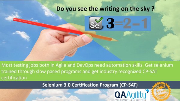 qaagility's tweet image. Selenium3.0 online training-Enrol before 1st April to get Java Basic+Advanced free.Check out the details at eepurl.com/cHMr-L